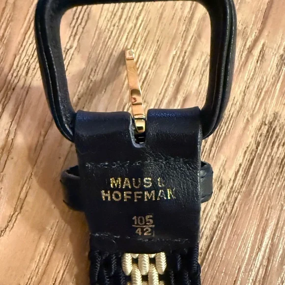 Elegant Black and Cream Woven Belt - Picture 4 of 4